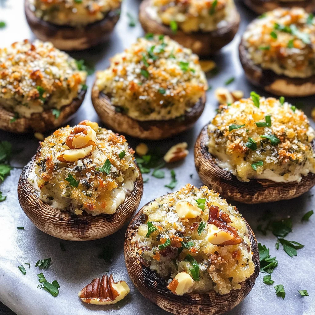 Best Christmas Stuffed Mushrooms