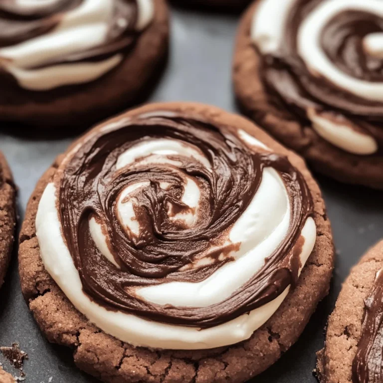 Chocolate Marshmallow Swirl Cookies