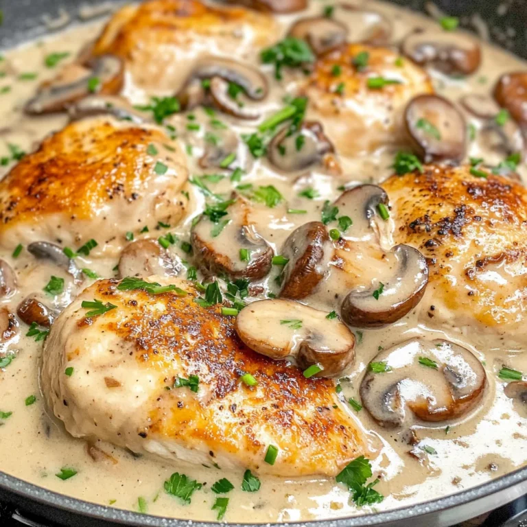 Creamy Garlic Mushroom Chicken