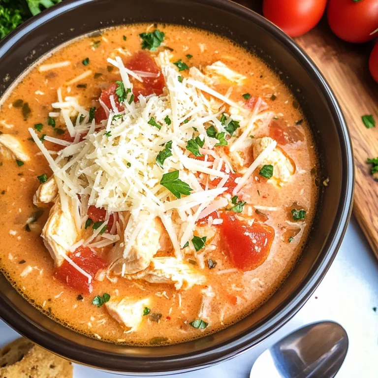 Crock Pot Creamy Chicken Parmesan Soup