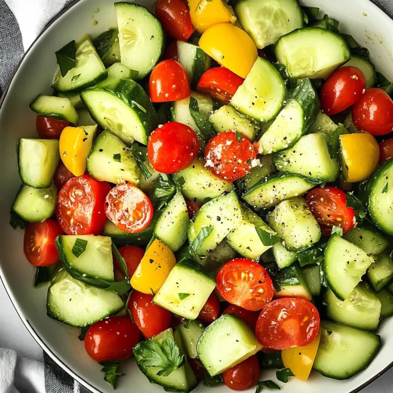 Cucumber Tomato Avocado Salad