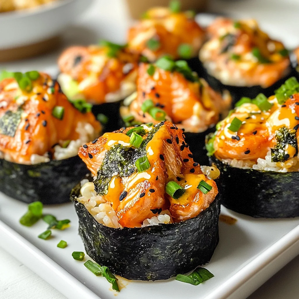 Easy Baked Salmon Sushi Cups (Viral Recipe)