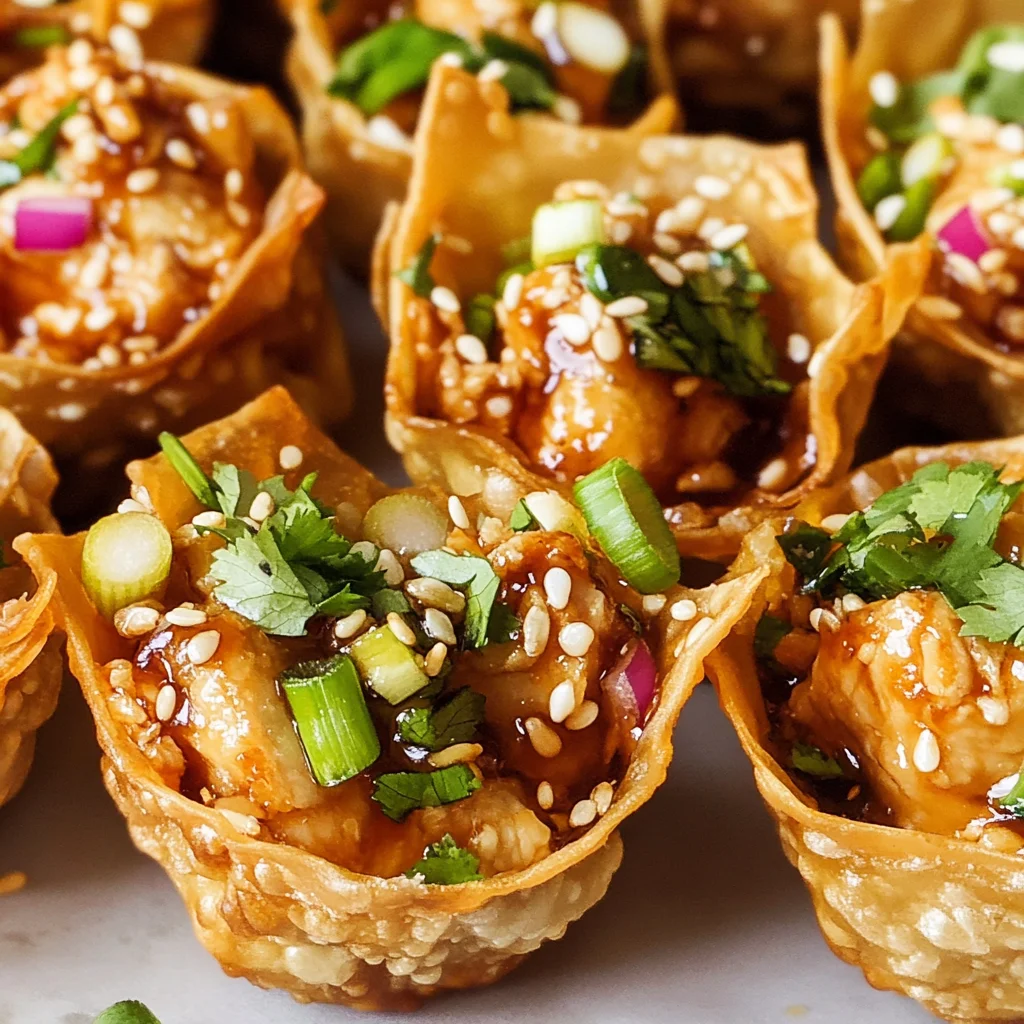 Easy Crispy Chicken Wonton Cups Bursting with Bold Flavors