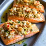 Elegant Crab Shrimp Stuffed Salmon