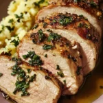Garlic Herb Roasted Pork Tenderloin