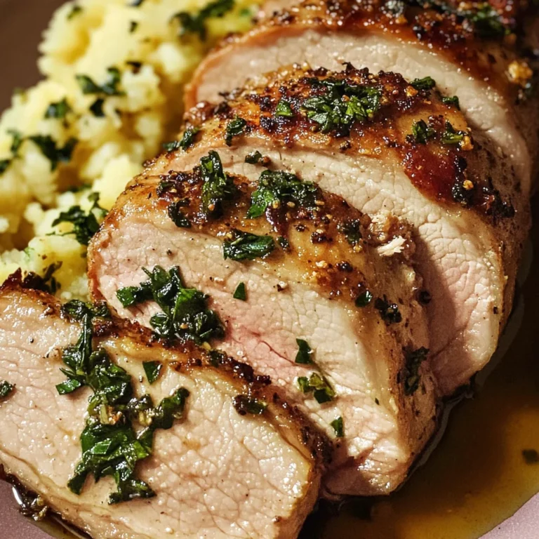 Garlic Herb Roasted Pork Tenderloin