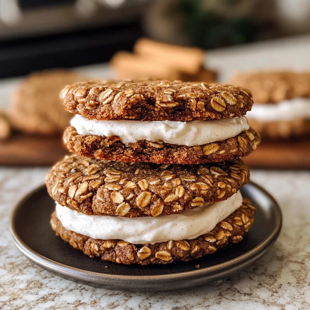 Gingerbread Oatmeal Cream Pies