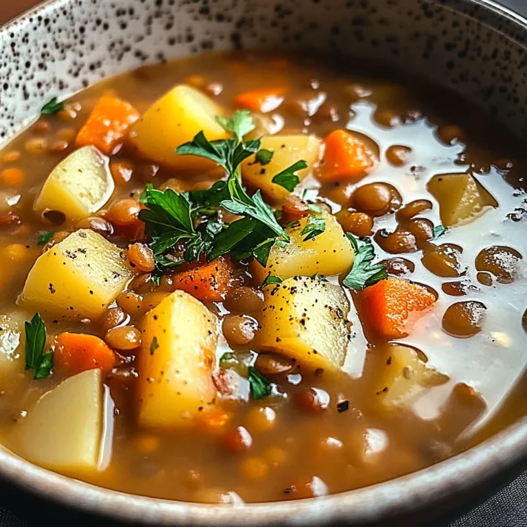Hearty Lentil and Potato Soup