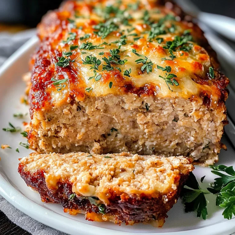 Juicy Garlic Parmesan Chicken Meatloaf: Comfort Food Delight