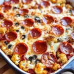 Keto Cauliflower Pizza Casserole