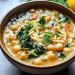 Lemony Greek Chickpea Soup