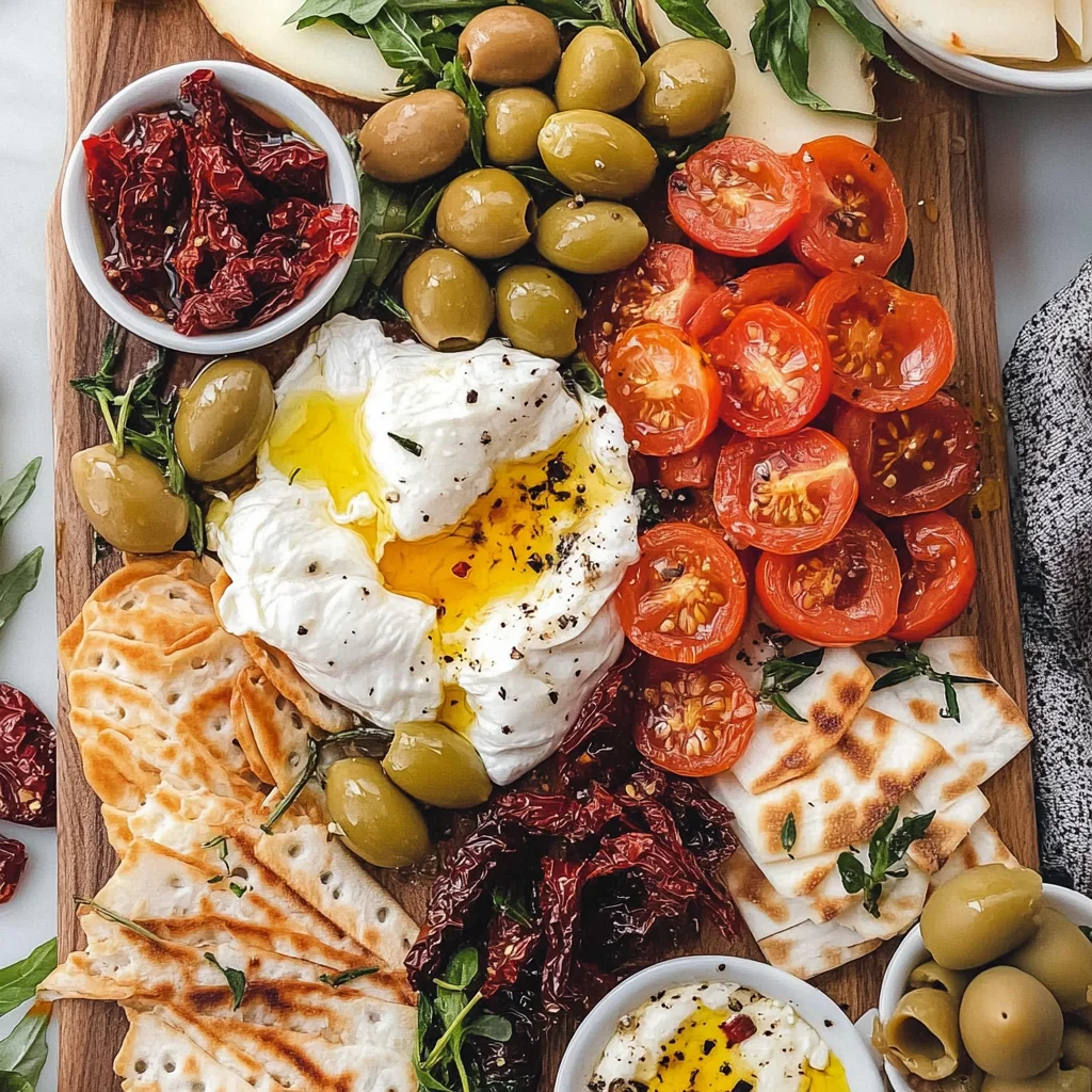 Mediterranean Burrata Board