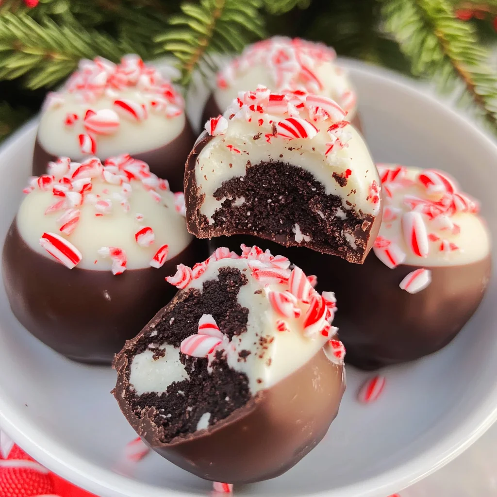 Peppermint Oreo Truffles