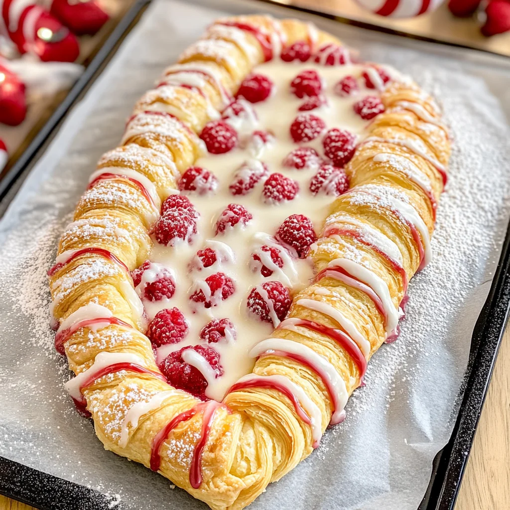 Raspberry-Cream Cheese Holiday Crescent Danish