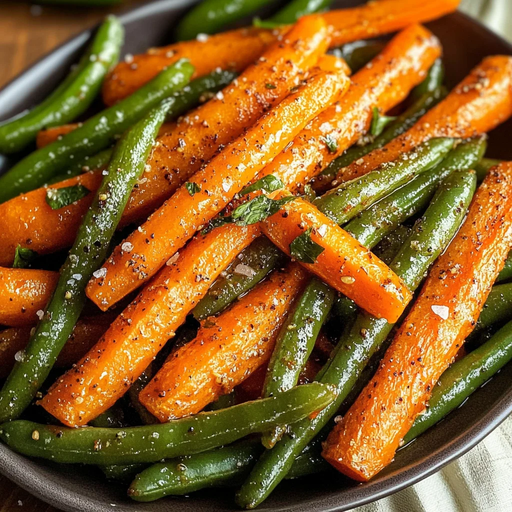 Roasted Carrots Green Beans