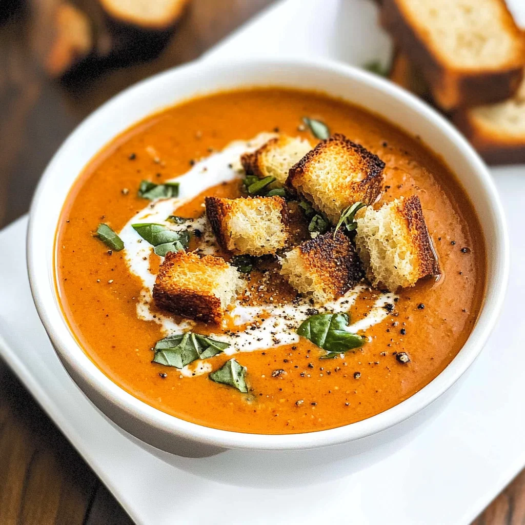 Roasted Tomato Basil Soup