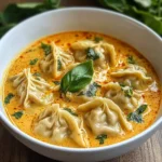 Soup Dumplings in Thai Red Curry Sauce