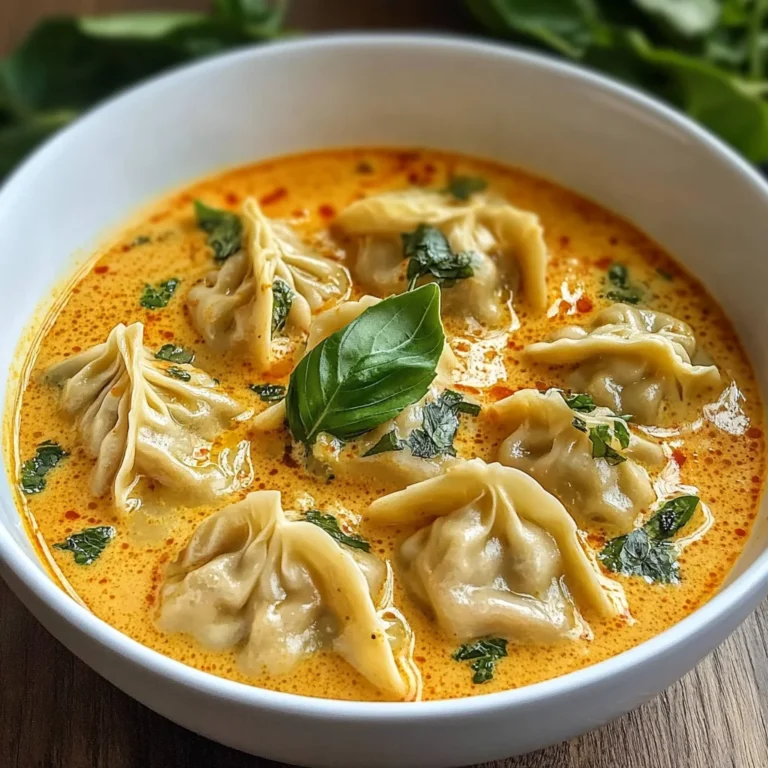 Soup Dumplings in Thai Red Curry Sauce