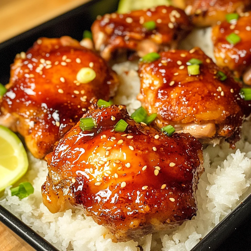 Sticky Sweet Chili Chicken Thighs in Air Fryer
