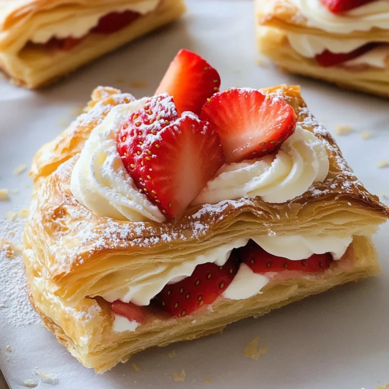 Strawberries and Cream Puff Pastries