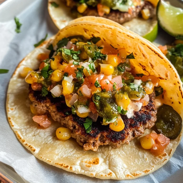 Street Corn Smash Burger Tacos