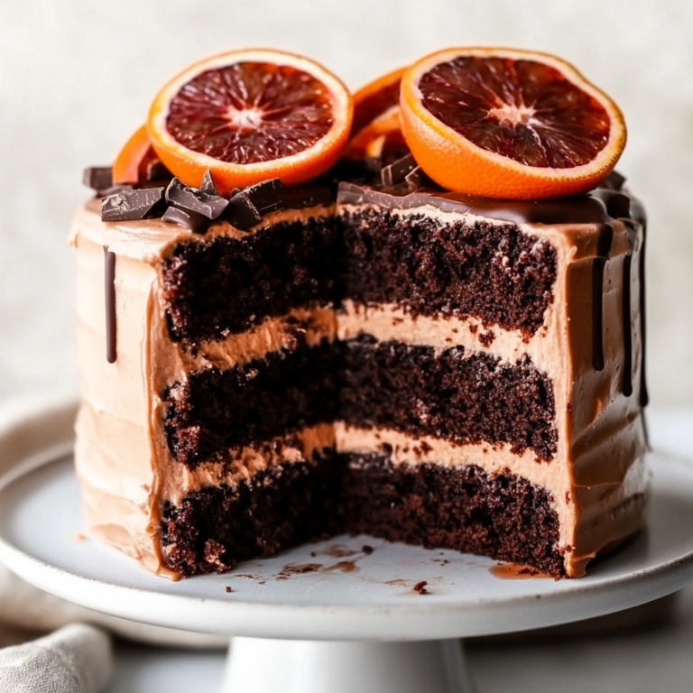 Dark Chocolate Blood Orange Cake Recipe