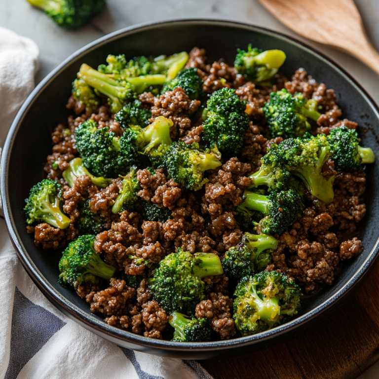 Ground Beef and Broccoli