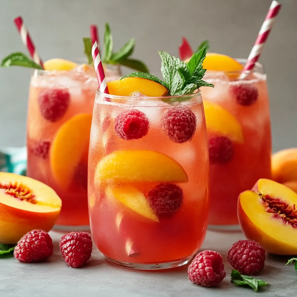 Raspberry Peach Lemonade