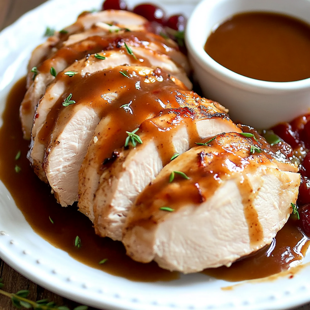 Slow Cooker Boneless Turkey Breast with Gravy