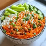 Buffalo Chicken Cottage Cheese Bowl