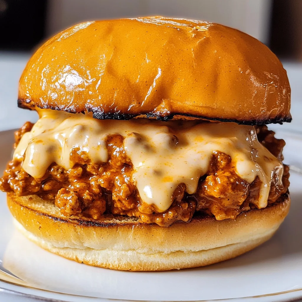 Cajun Chicken Sloppy Joes with Creamy Cheese Sauce