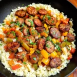 Cajun Sausage Cauliflower Rice (Keto & Low Carb)