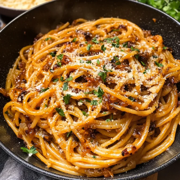 Caramelized Onion Pasta with Chili Oil: A Sweet and Spicy Flavor Bomb