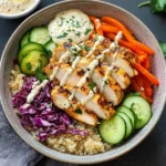 Chicken Quinoa Bowls with Coconut Lime Drizzle
