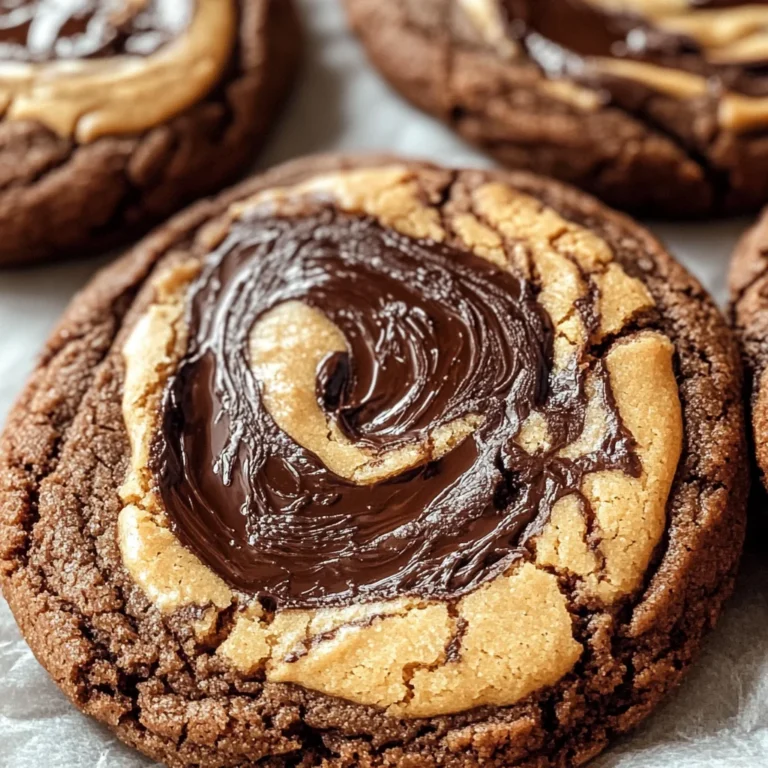 Chocolate Peanut Butter Swirl Cookies