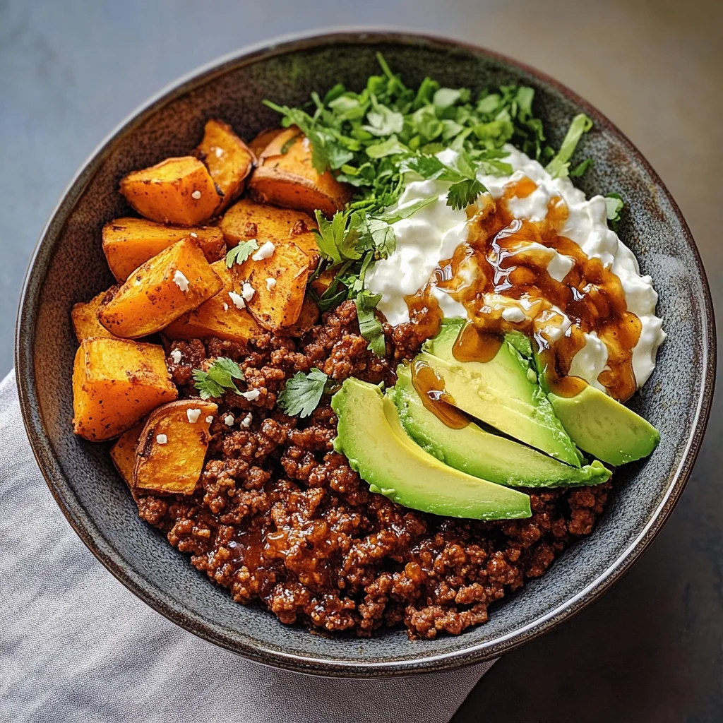 Ground Beef Hot Honey Bowl