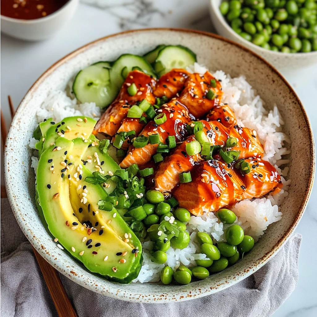 Honey Sriracha Salmon Bowls