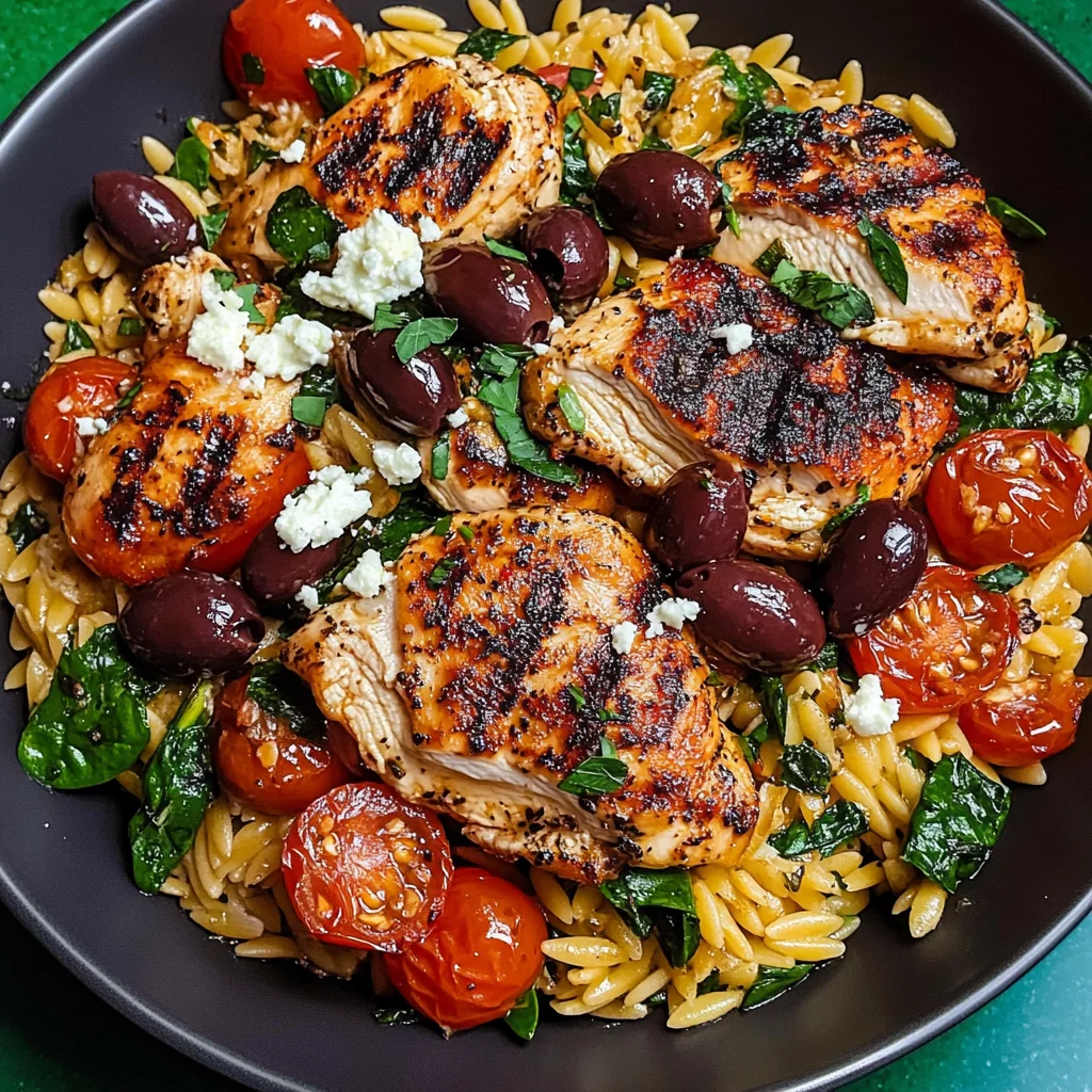 Mediterranean Chicken and Orzo