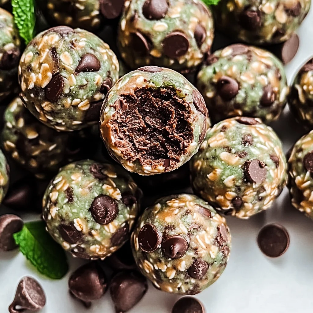 Mint Chocolate Chip Protein Balls