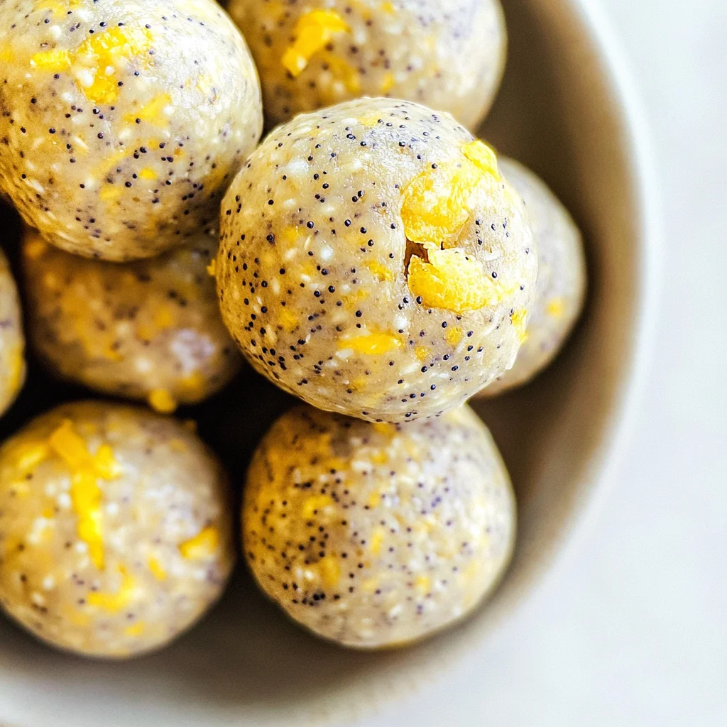 No-Bake Lemon Poppyseed Protein Balls