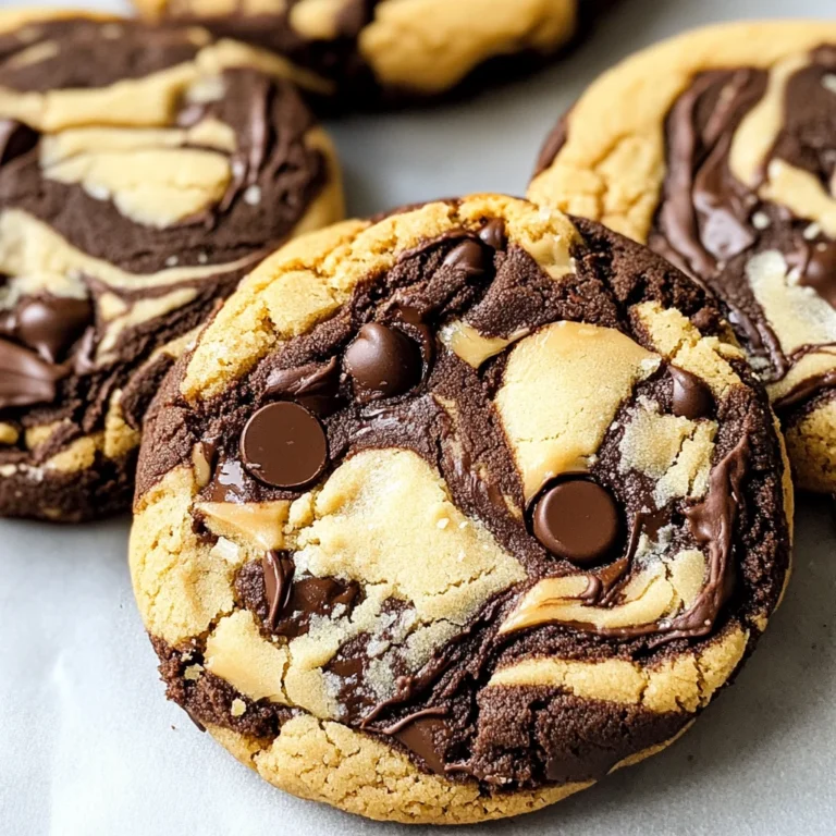 Peanut Butter Brownie Swirl Cookies