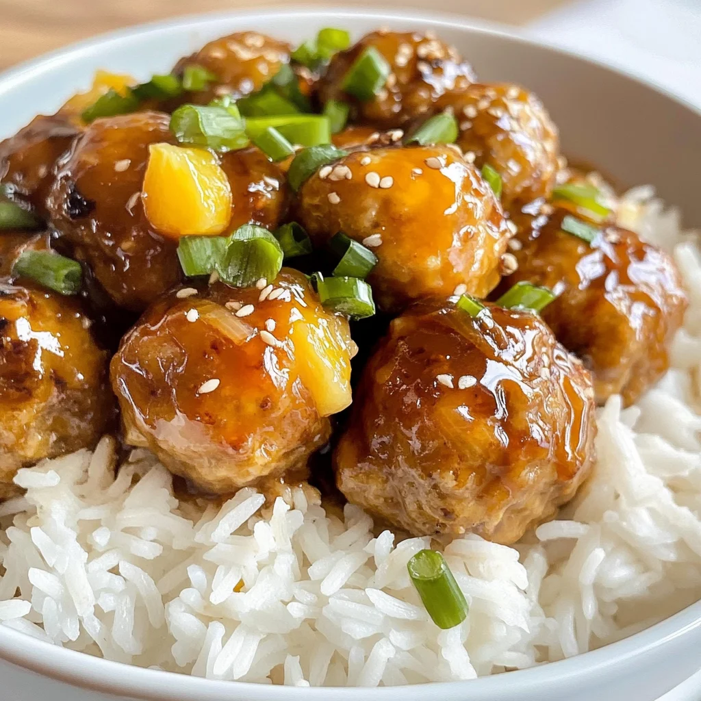 Pineapple Teriyaki Chicken Meatballs