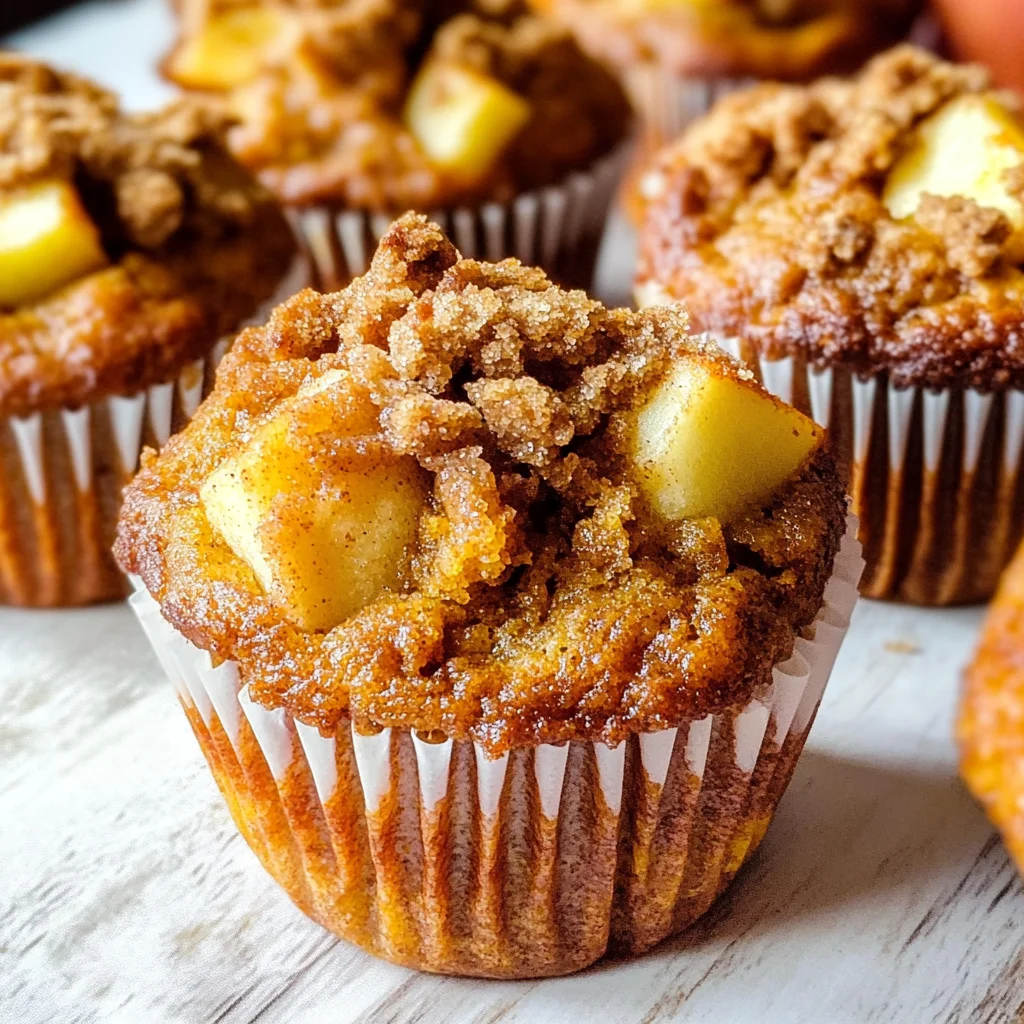 Small Batch Apple Pumpkin Streusel Muffins