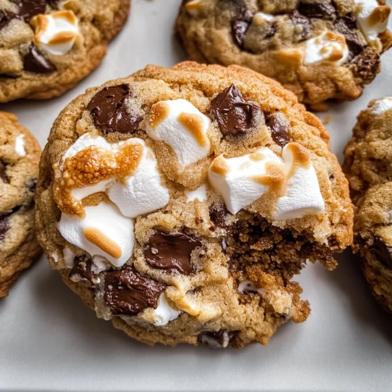 Sourdough S'mores Cookies with Marshmallows and Brown Butter