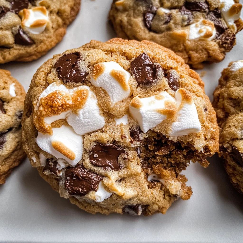 Sourdough S'mores Cookies with Marshmallows and Brown Butter