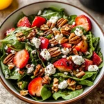 Spinach Strawberry Salad with Pecans