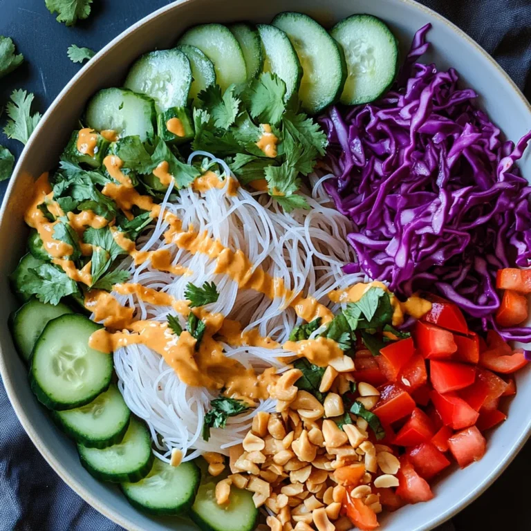 Spring Roll Salad with Peanut Sauce
