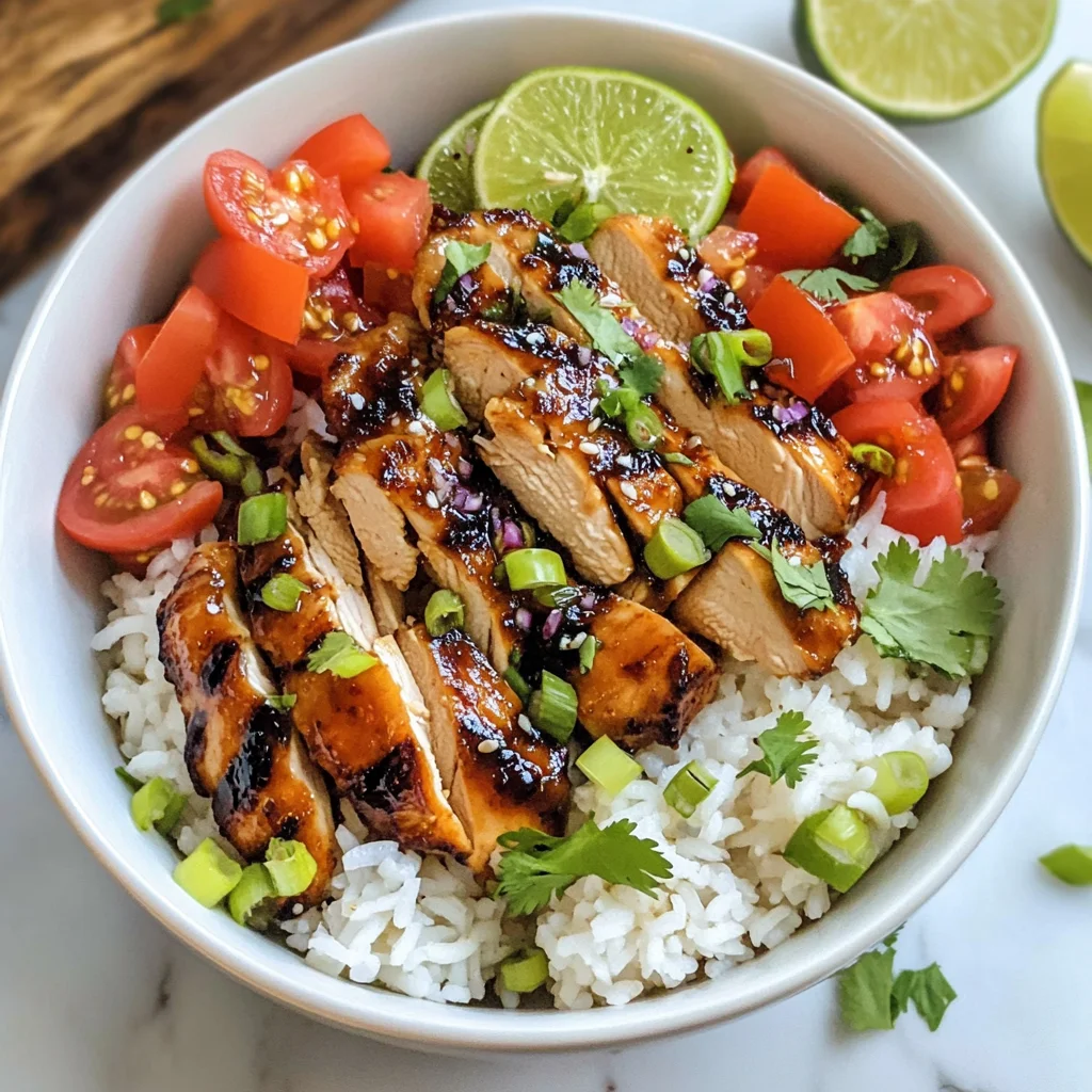 Sweet Chili Chicken Bowl with Coconut Lime Drizzle