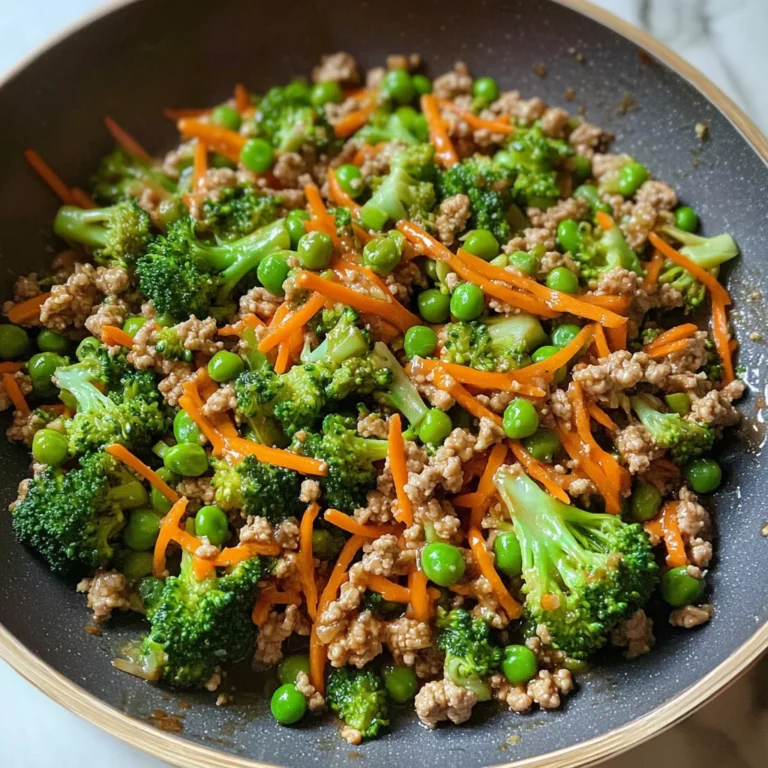 Teriyaki Ground Turkey, Broccoli and Peas