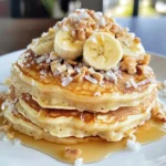 Toasted Coconut Macadamia Pancakes with Coconut Syrup